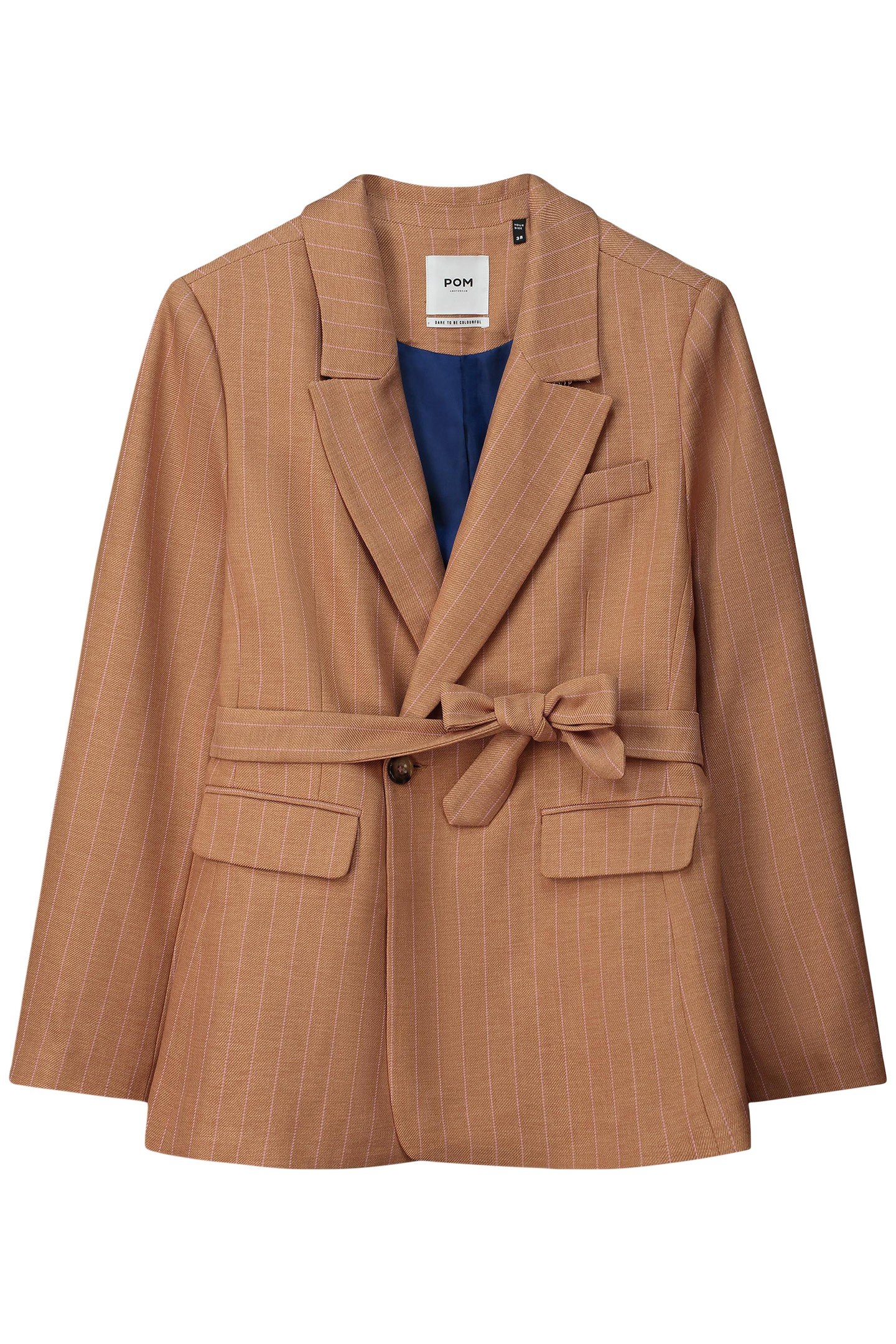 BLAZER - STRIPED SUGAR BROWN 1