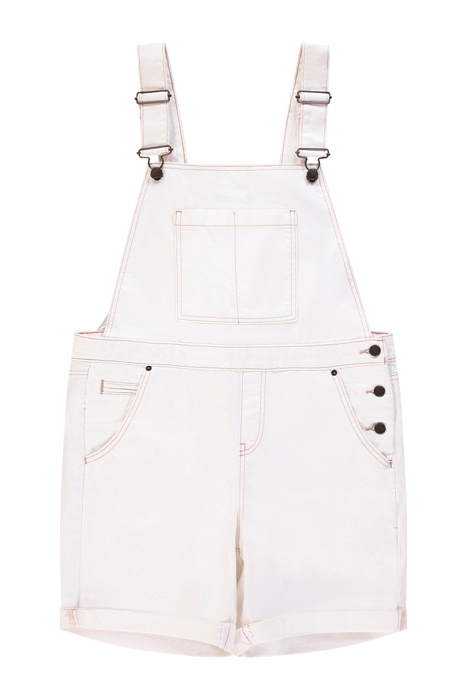 SUMMER SHORT DUNGAREE NAT WHITE 1