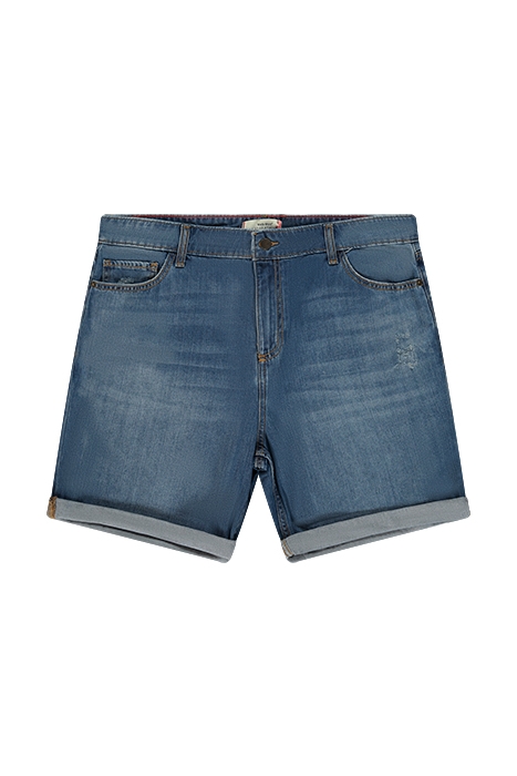 DENIM BOYFRIEND SHORT MID DENIM 1
