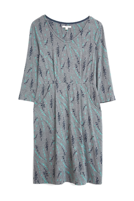 TESS ECO VERO JERSEY DRESS GREY MULTI 1