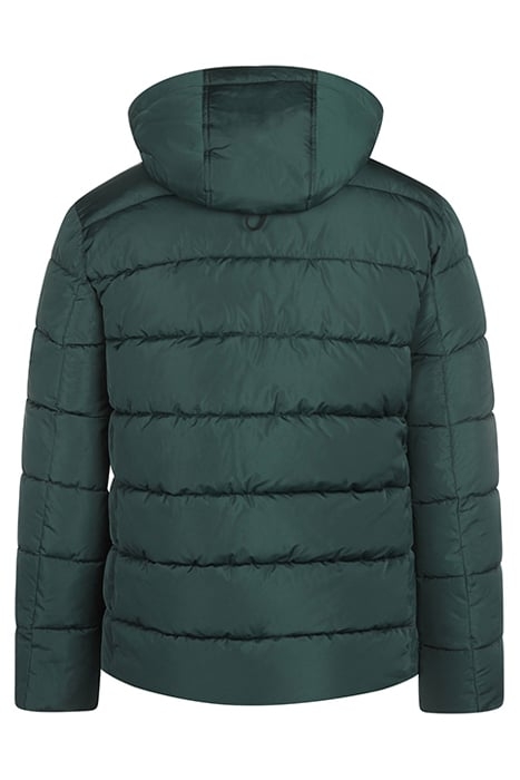 NYLON HOODED BOMBER DARK GREEN 4