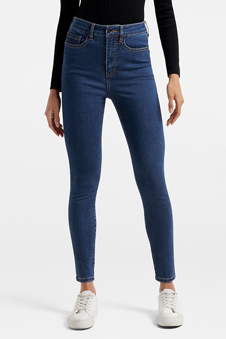 BELLA CROPPED HIGH RISE JEAN DARK WASH 1