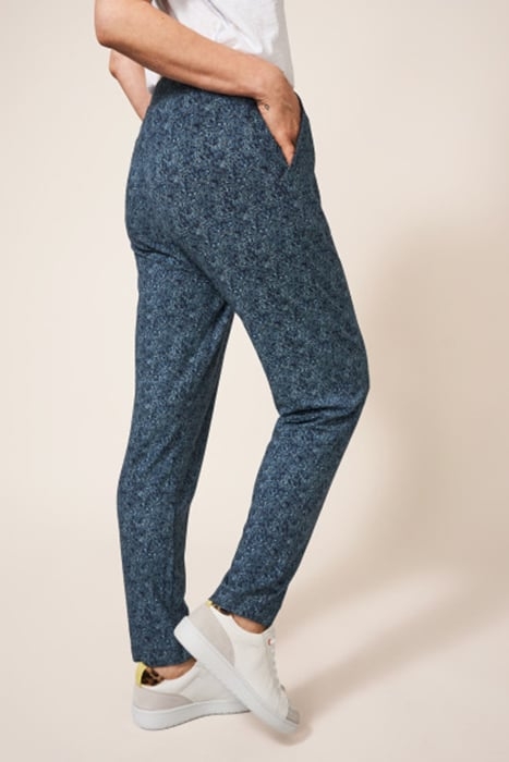 MAISON ECO VERO JERSEY TROUSER NAVY MULTI 3