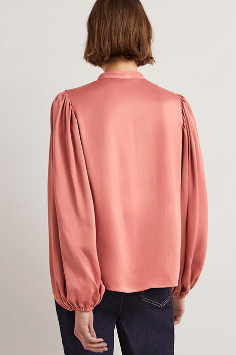 BLOUSON SLEEVE SATIN SHIRT ROS 2