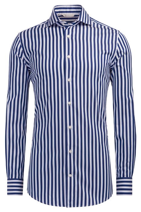 NAVY STRIPED TWILL EXTRA SLIM FIT SHIRT 2