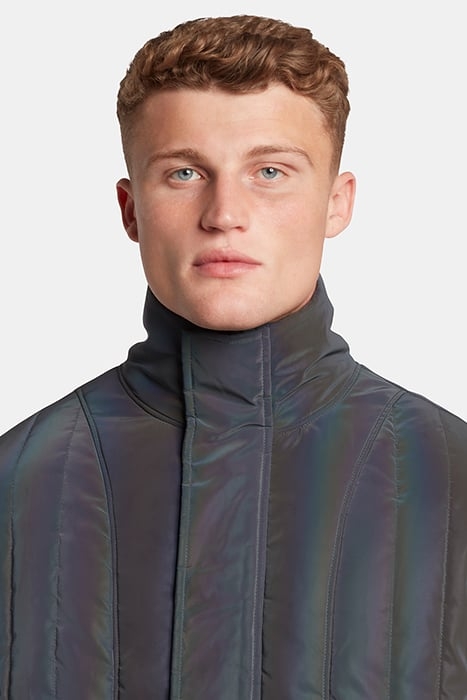 IRIDESCENT PADDED BOMBER Z865 JET BLACK 4