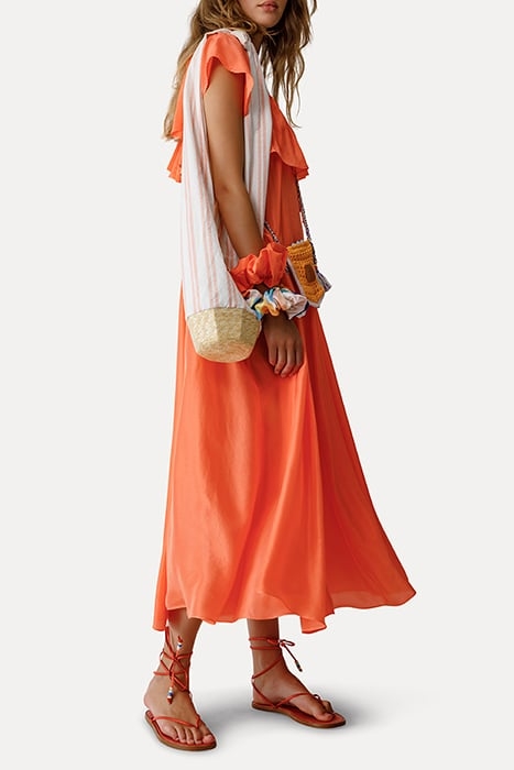 OXFORT STRIPE STRAW BUCKET BAG PETALO 2