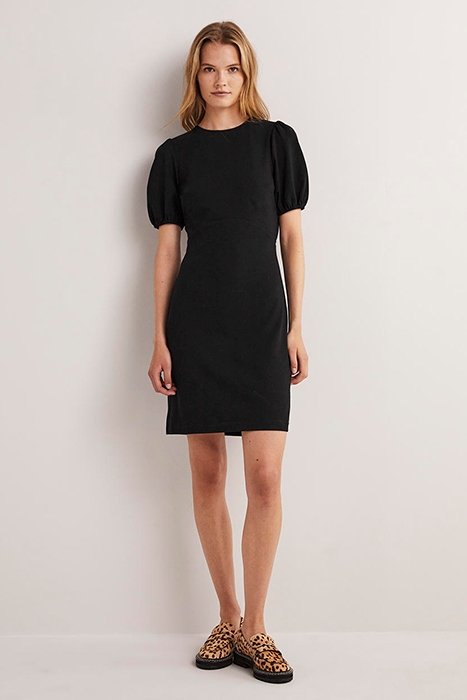 CUT OUT JERSEY MINI DRESS BLK 1