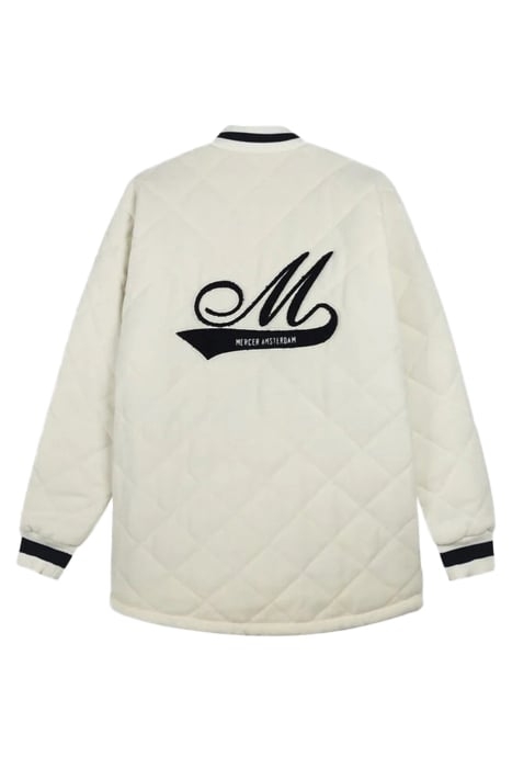 THE MERCER-QUILTED VARSITY WOOL - UNISEX CRÈME 6