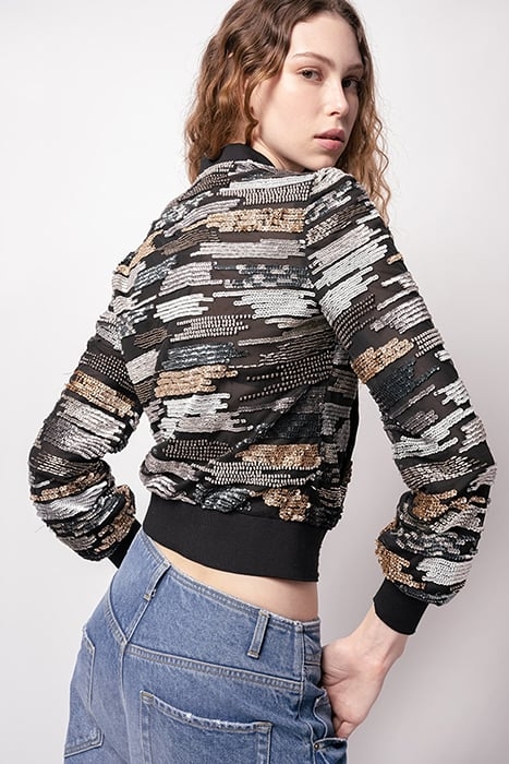 QUERCETO BOMBER TULLE RICAMO P WHITE/GREY/PALE BLUE 2