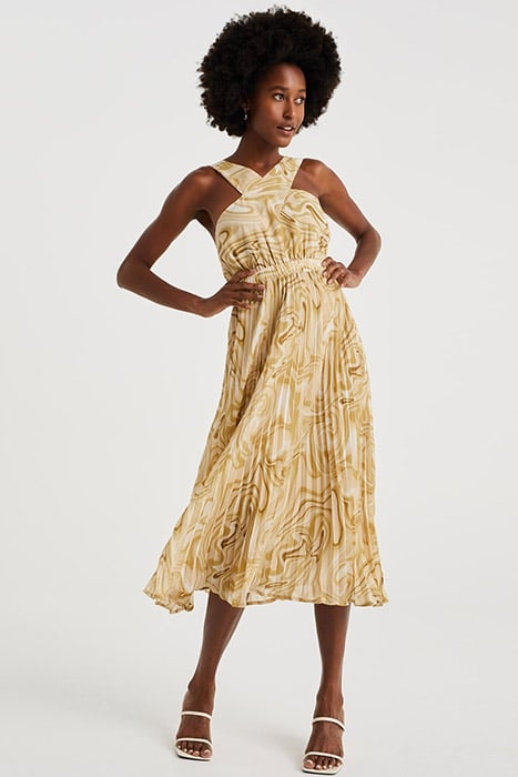 DRESS MID LENGTH BEIGE 2