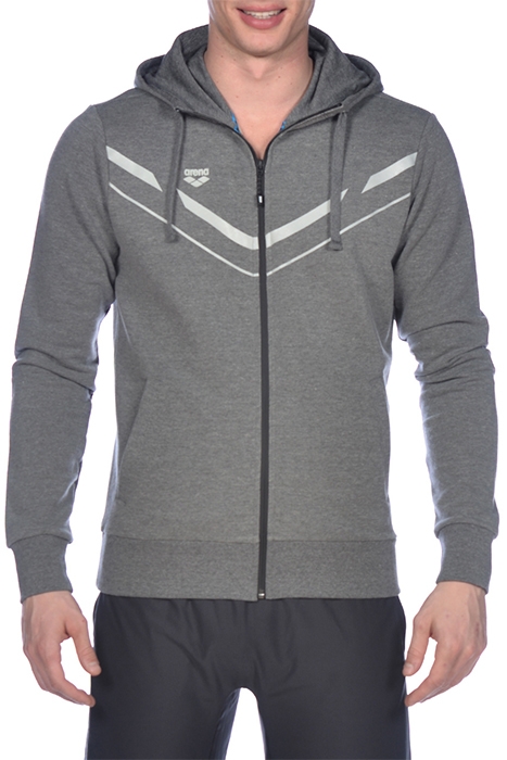 M STRETCH HOODED F/Z JACKET DARK GREY MELANGE 2