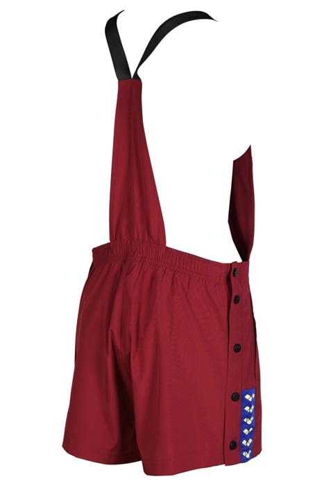 WOMEN'S ARENA ICONS ROMPER SOLID BURGUNDY NEON BLUE BUTTER 8