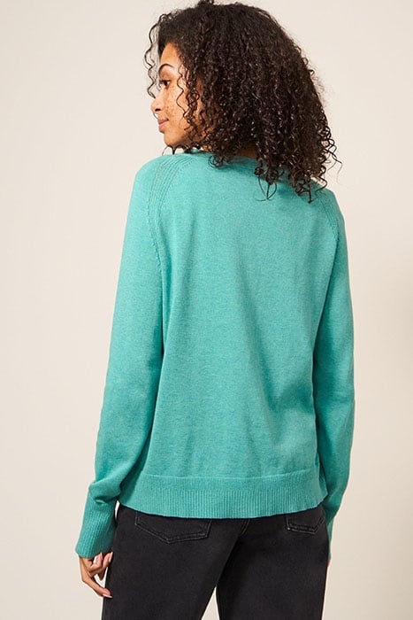 LULU CARDI MID TEAL 2