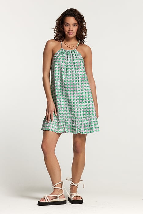 LADIES MEDELLIN DRESS PORTO TILE FRESH GREEN 3