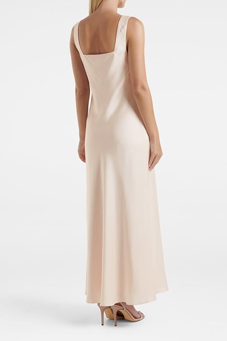 WINNIE SQUARE NECK RUCHED MIDI IVORY 2