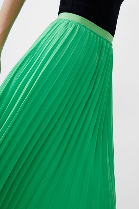 PLEAT GEORGETTE MIDI SKIRT POISE GREEN 3