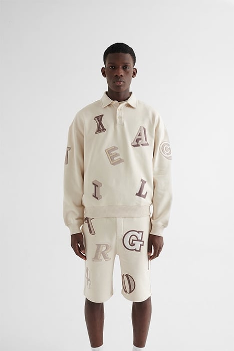 TYPO POLO SWEATSHIRT PALE BEIGE 2