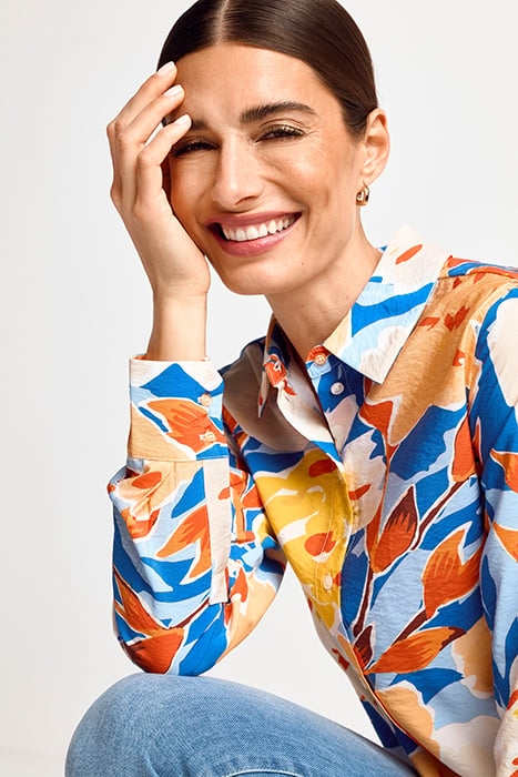 PRINTED BLOUSE AZZURE BLUE 4