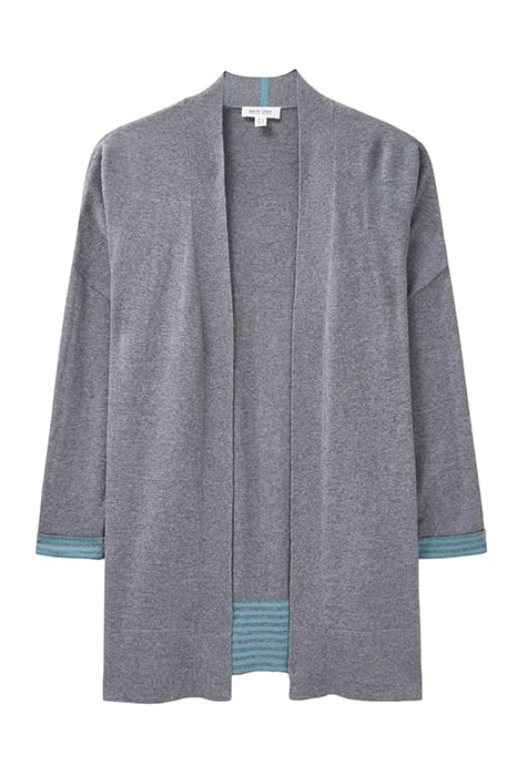 LAURA LONGLINE CARDI GREY MARL 1