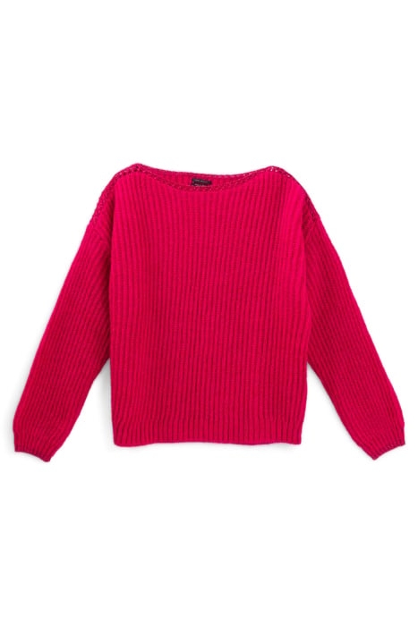 PINK RIBBED KNIT SWEATER WITH LUREX DETAILS 4