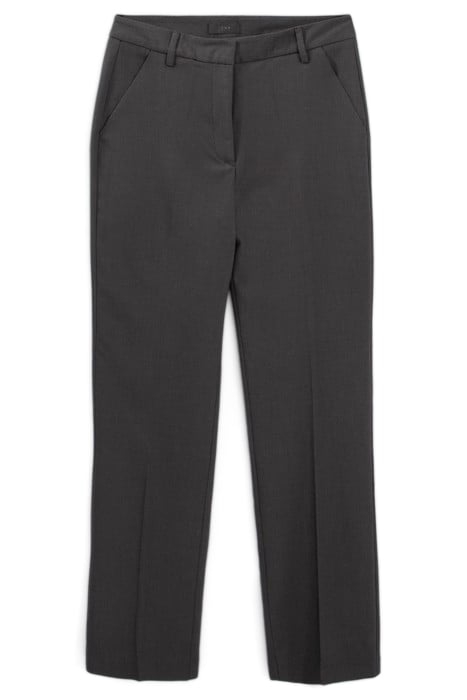 BLACK SEMI-PLAIN JACQUARD STRAIGHT SUIT TROUSERS 4