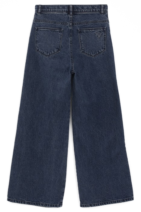 GIRLS’ BLUE WIDE LEG JEANS 2