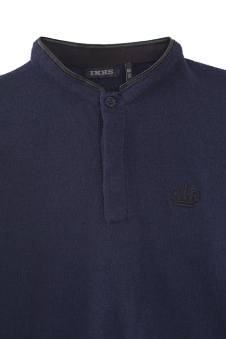 BOYS’ NAVY KNIT BUTTON-NECK SWEATER 4