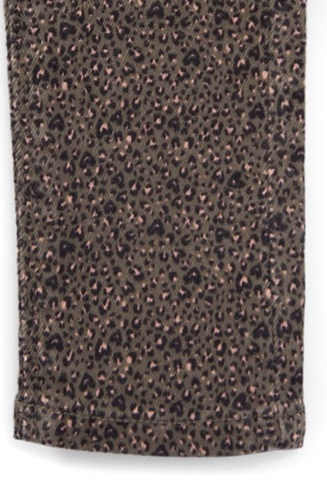 GIRLS’ KHAKI LEOPARD-HEART PRINT SKINNY JEANS 7