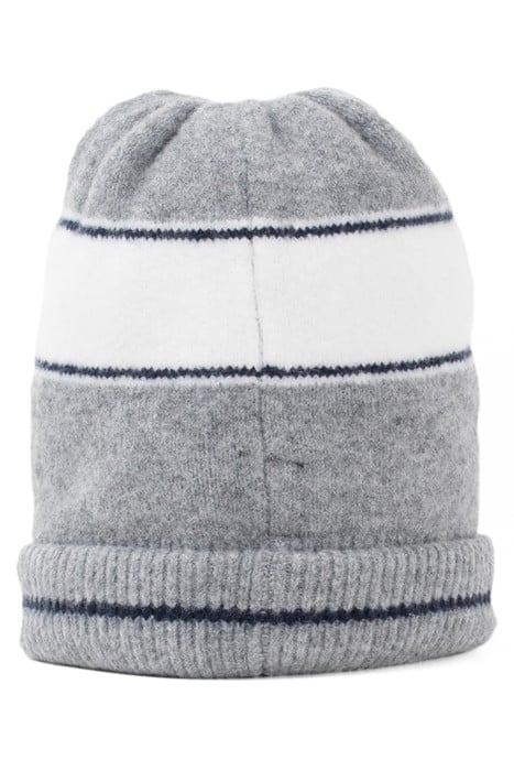 BOYS’ GREY SLOGAN JACQUARD KNIT BEANIE 2