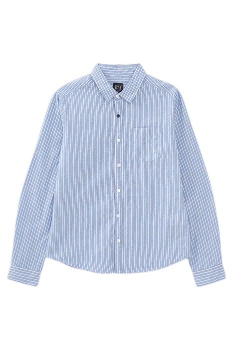 BOYS’ ECRU SHIRT WITH BLUE STRIPES 1