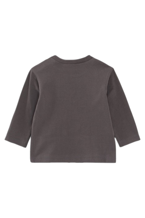 BABY BOYS’ GREY PLAYING CARDS BADGE AND PRINT T-SHIRT 2