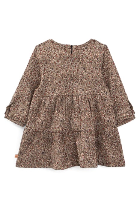BABY GIRLS’ KHAKI LEOPARD FLORAL PRINT DRESS 2