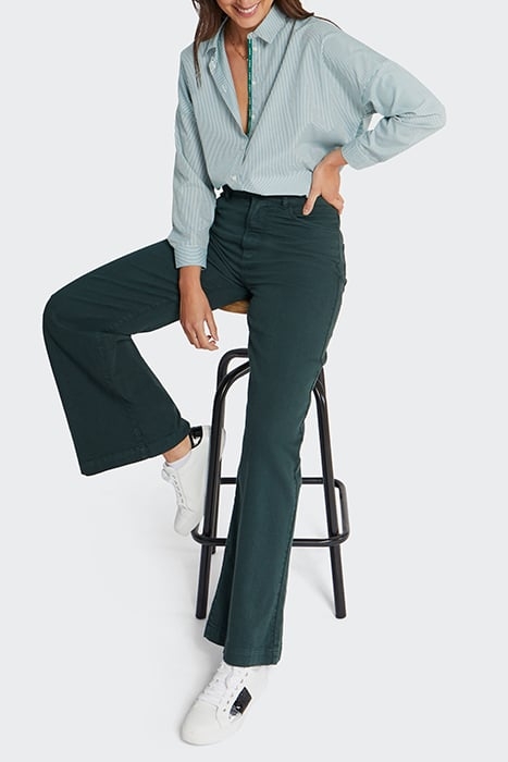 IMPERIAL GREEN FLARED JEANS 4