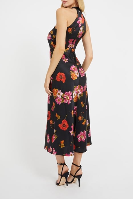 GUESS ECO SL DIANA DRESS FLORAL BLACK GROUND 2