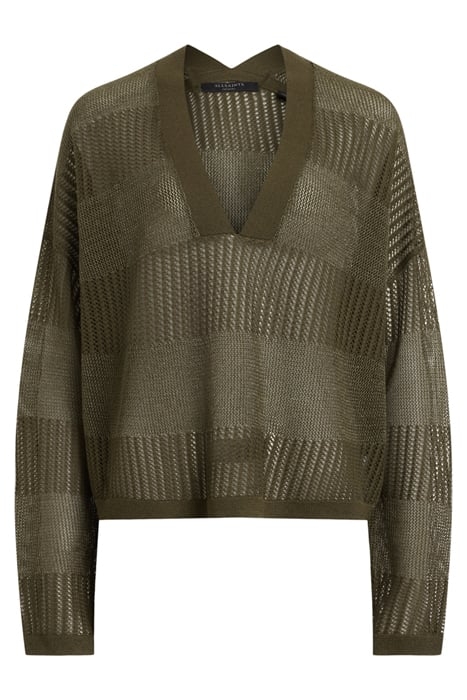 MISHA V NECK KHAKI GREEN 4