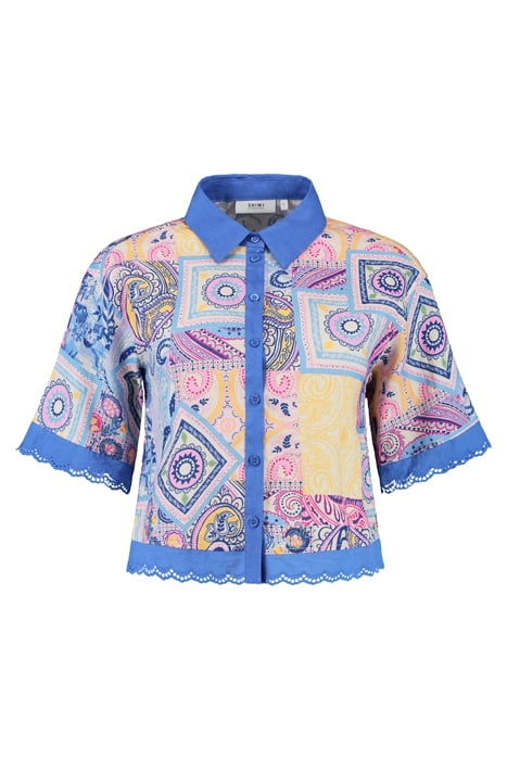 EMILY BLOUSE PAISLEY BANNER PAISLEY BANNER BLUE 5