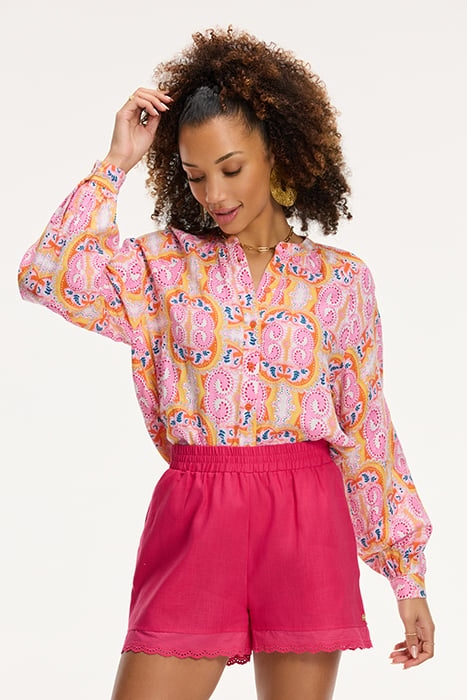 EZRA BLOUSE MYKONOS PAISLEY ORANGE MYKONOS PAISLEY 7