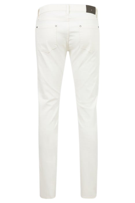 CHELSEA FIT GARMENT WASHED JEAN WITH ZIP CHINA WHITE 2
