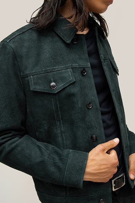 BALL CHAIN TRUCKER JACKET DARK MOSS 2