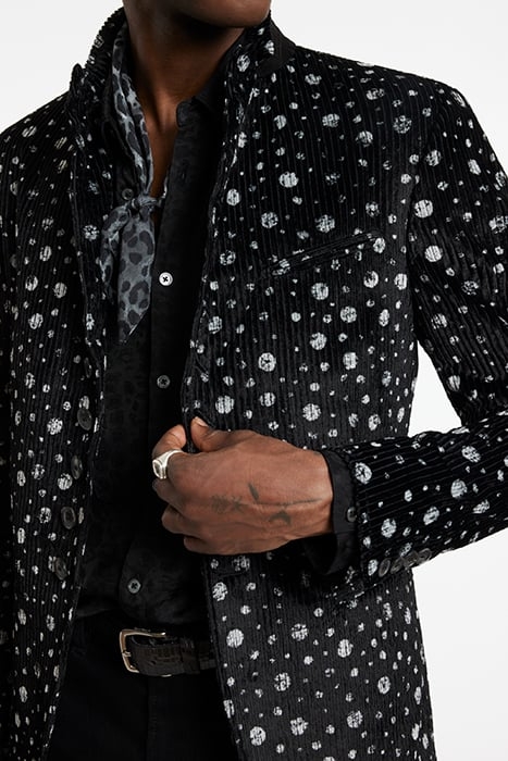 SLIM FIT CONVERTIBLE PEAK LAPEL BUTTON F BLACK 3