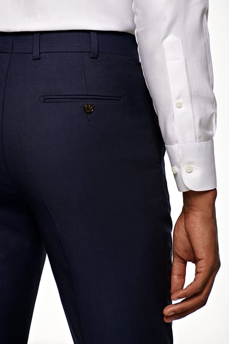 BLUE BIRD'S EYE SLIM LEG STRAIGHT TROUSERS 6