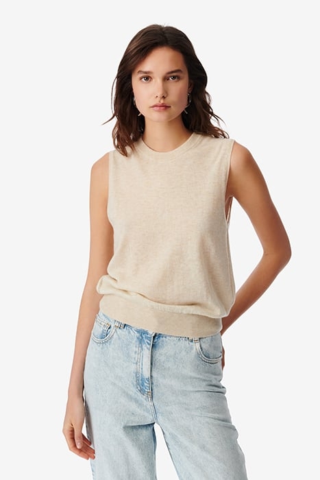 LUCILLA KNITTED SWEATER IN LIGHT BEIGE 1