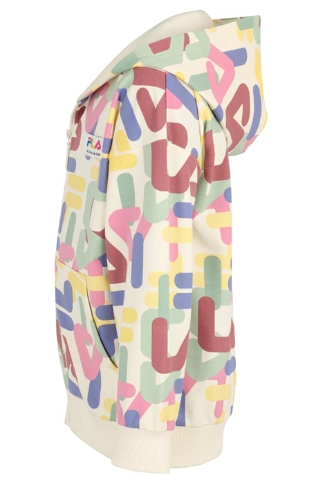 TRENNEWURTH AOP ZIP JACKET ANTIQUE WHITE LETTER AOP 3