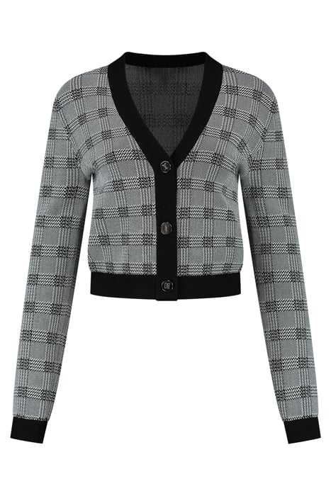 ALABAMA CARDIGAN WHITE/BLACK 2