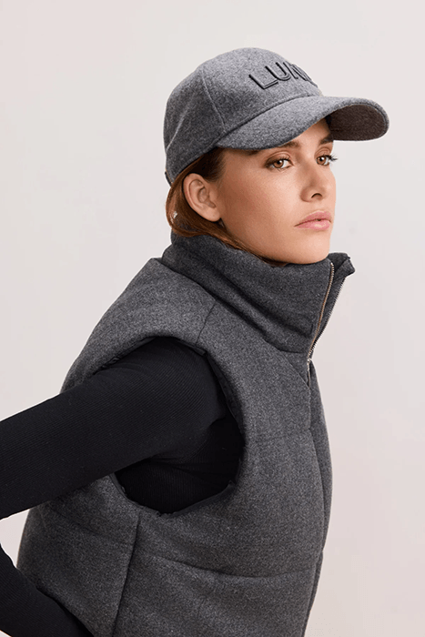 IZZY ZIP UP VEST DARK GREY 2