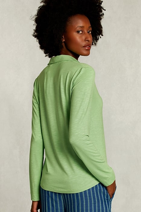 GREEN VISCOSE T-SHIRT WITH POCKET GREEN 2