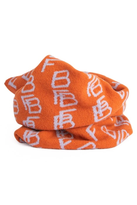 JACQUARD LOGO SNOOD ORANGE WOOL ORANGE 1