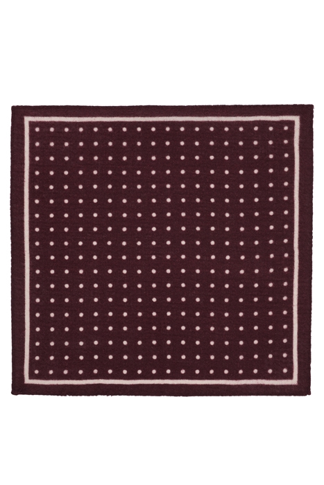 DARK RED DOTS POCKET SQUARE 2