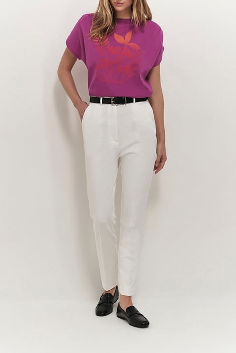 MAGNUS - ORGANIC COTTON PINK T-SHIRT WITH PALM TREE VISUALS 3